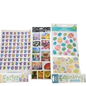 Easter Dimensional Stickers Lot 6 Multi-Color Scrapbook Craft